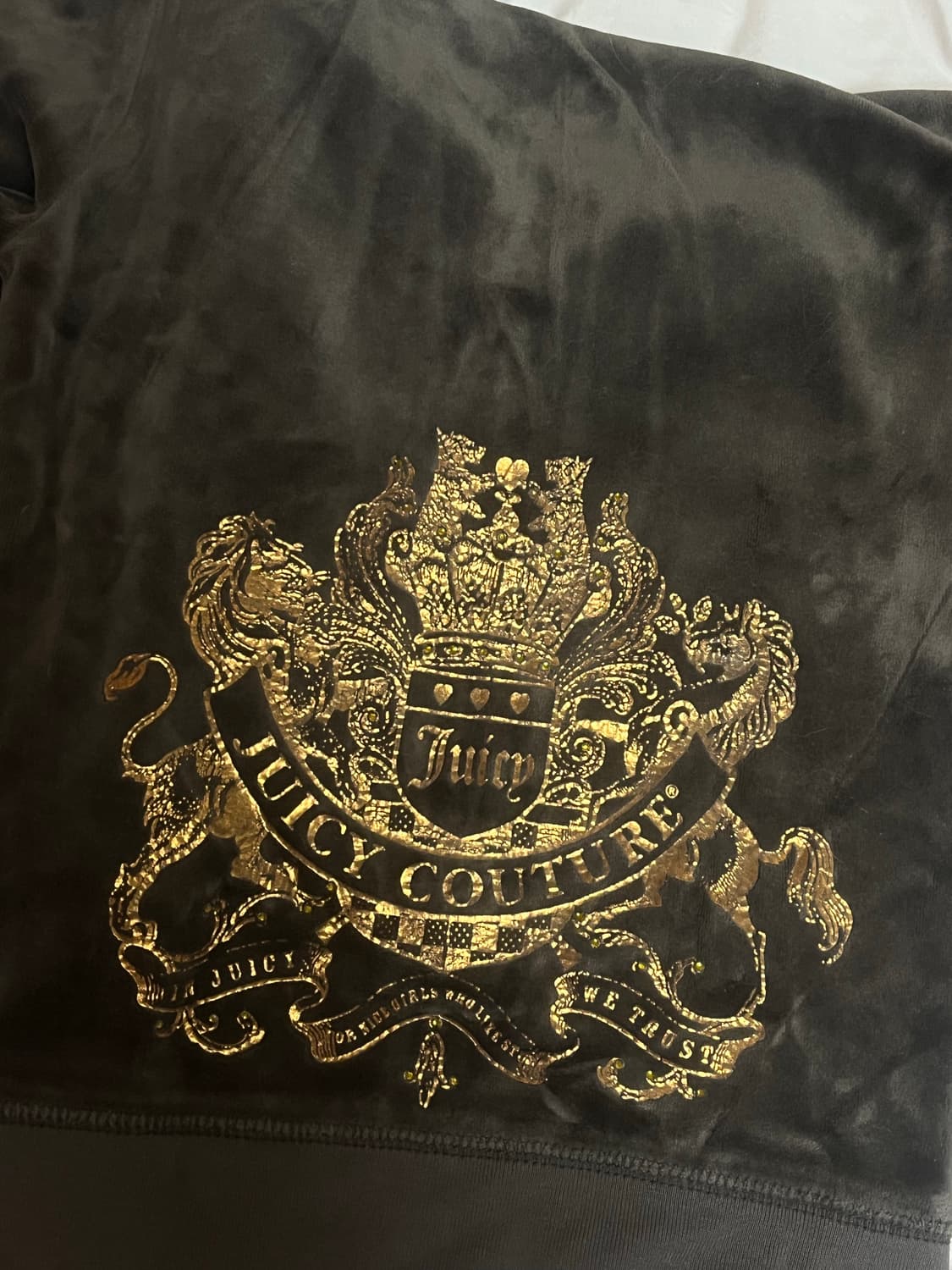 쥬시꾸뛰르 브라운 벨벳 후드집업 p 상품이미지3