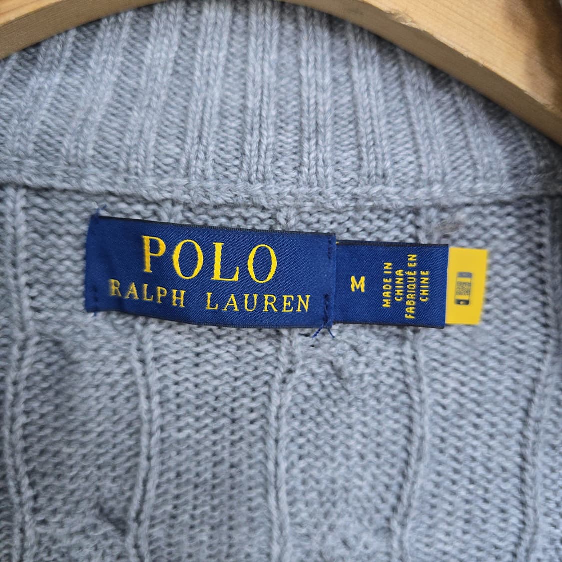 폴로랄프로렌(Polo) 케이블 니트 코튼 집업 스웨터 가디건 M 상품이미지6