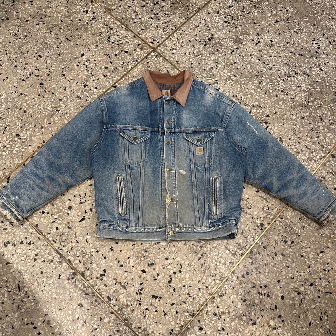 칼하트 wip 디트로이트 데님 워크 자켓 상품이미지2