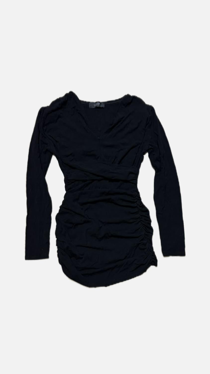 셔링 디테일 원피스 블랙  상품이미지1