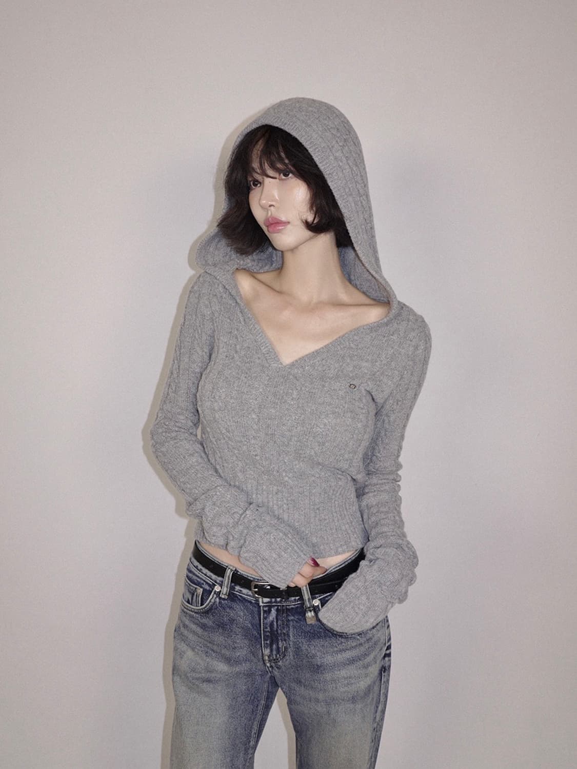 페일제이드 케이블 후드 니트 상품이미지1