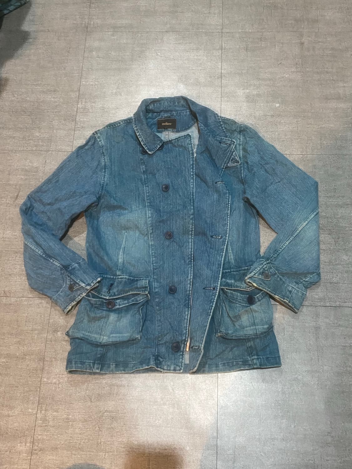 일본빈티지 Mellow 올드스쿨아메카지 오리엔탈긱시크 보헤미안데님자켓 상품이미지1