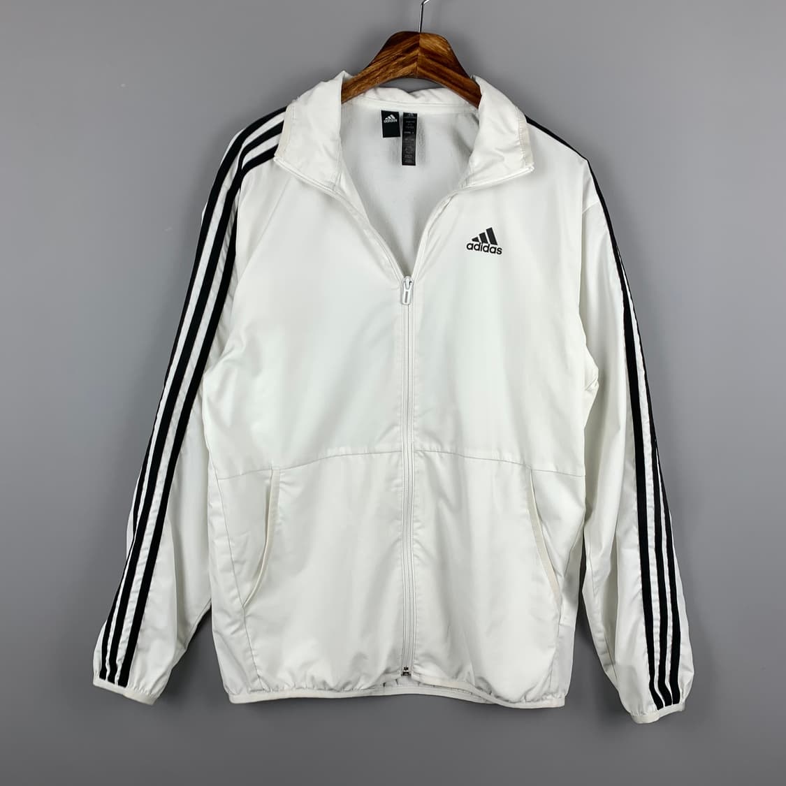 아디다스 사이드라인 화이트 바람막이 상품이미지2