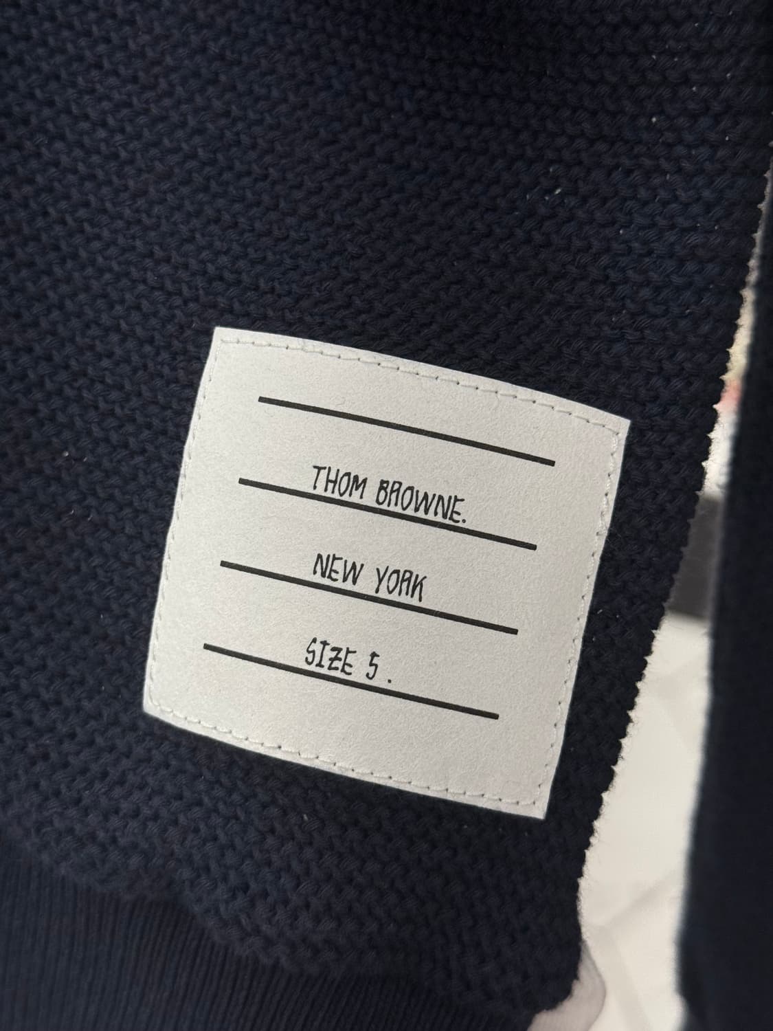 [5] 톰브라운 사선완장 라셀스티치 가디건 상품이미지4