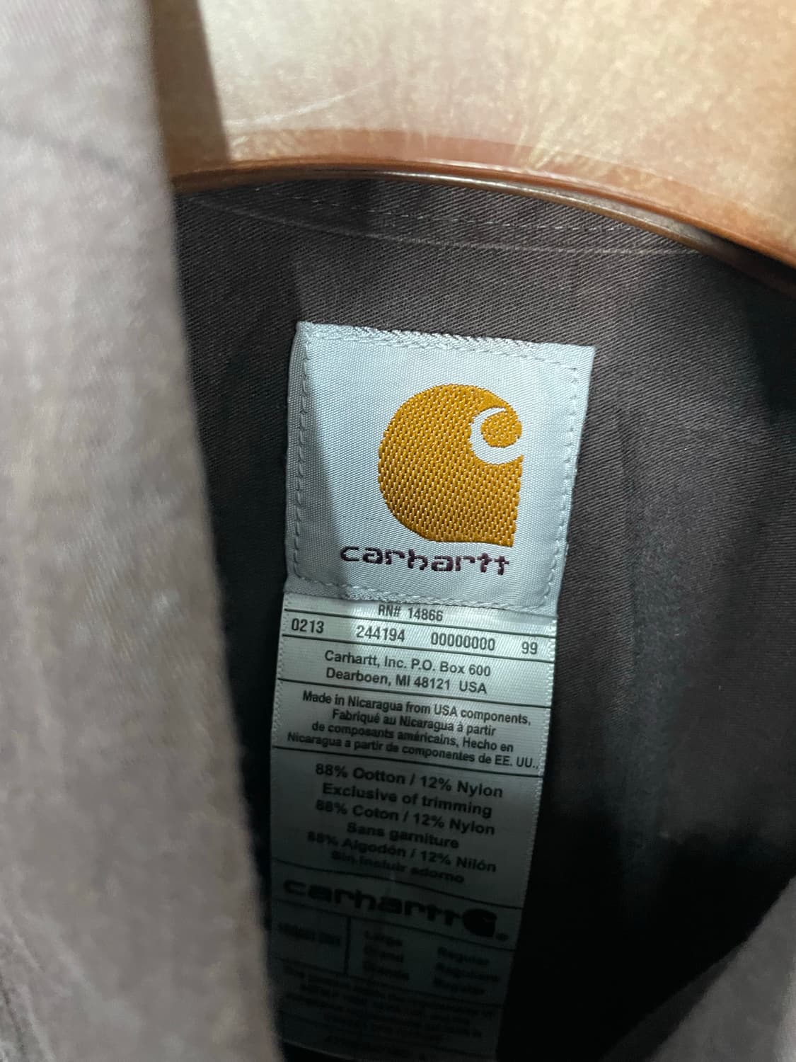 칼하트 브라운 셔츠 H2303 상품이미지5