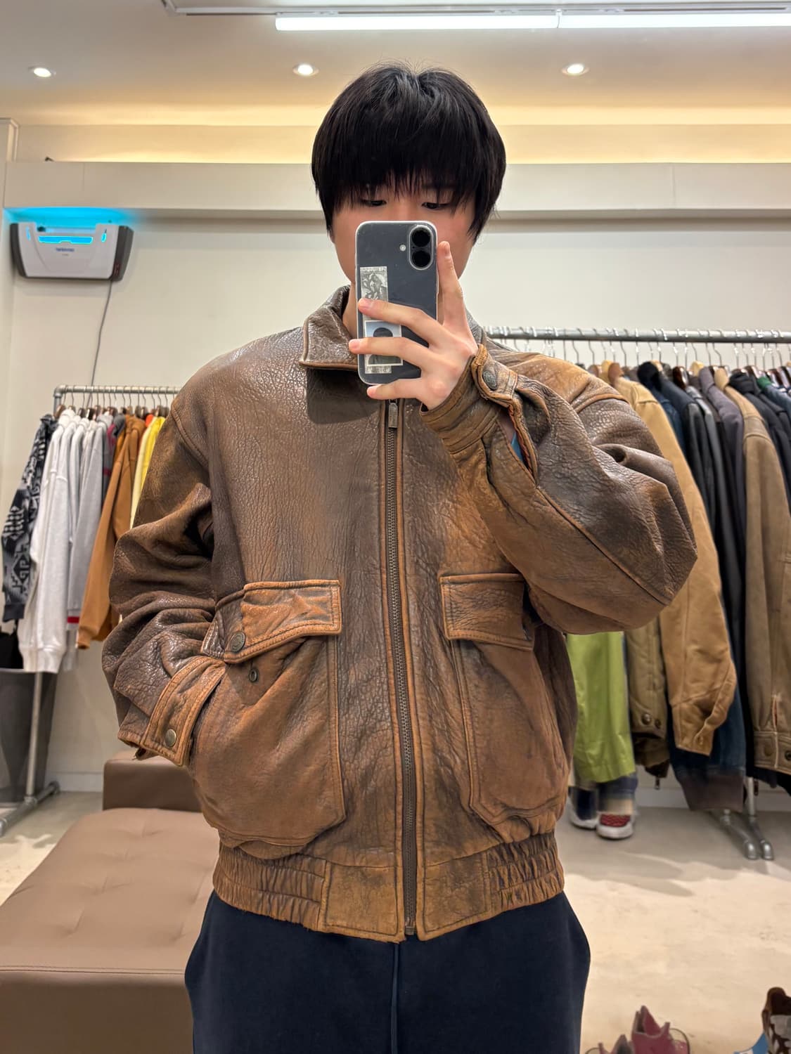 할리 데이비슨 양가죽 봄버 자켓 상품이미지9