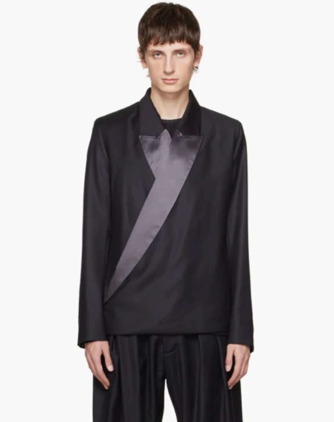 애런 애쉬 블랙 로우 라펠 블레이저 상품이미지4