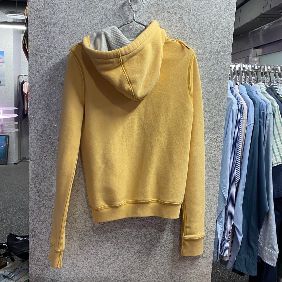 아베크롬비 디트로이트 아치로고 옐로우 후드집업 B3658 상품이미지4