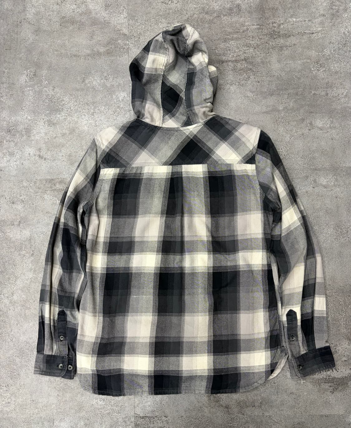 칼하트 블랙/화이트 체크 후드 셔츠 상품이미지4