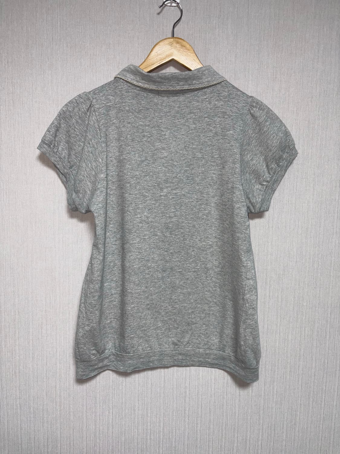 그레이 카라 반소매 티셔츠 상품이미지8