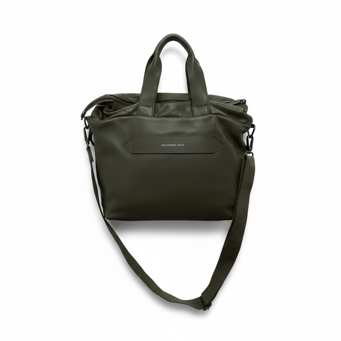 만다리나덕 듀플렉스 2.0 가죽 올리브색 토트백 상품이미지1