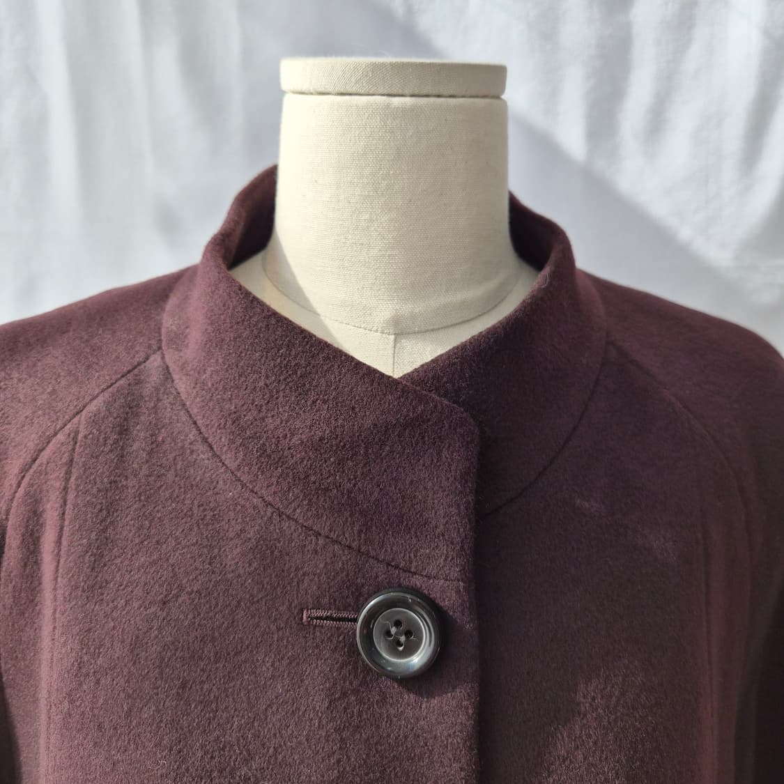 LEPORTE 캐시미어100% 버건디 하이넥 롱코트 상품이미지7