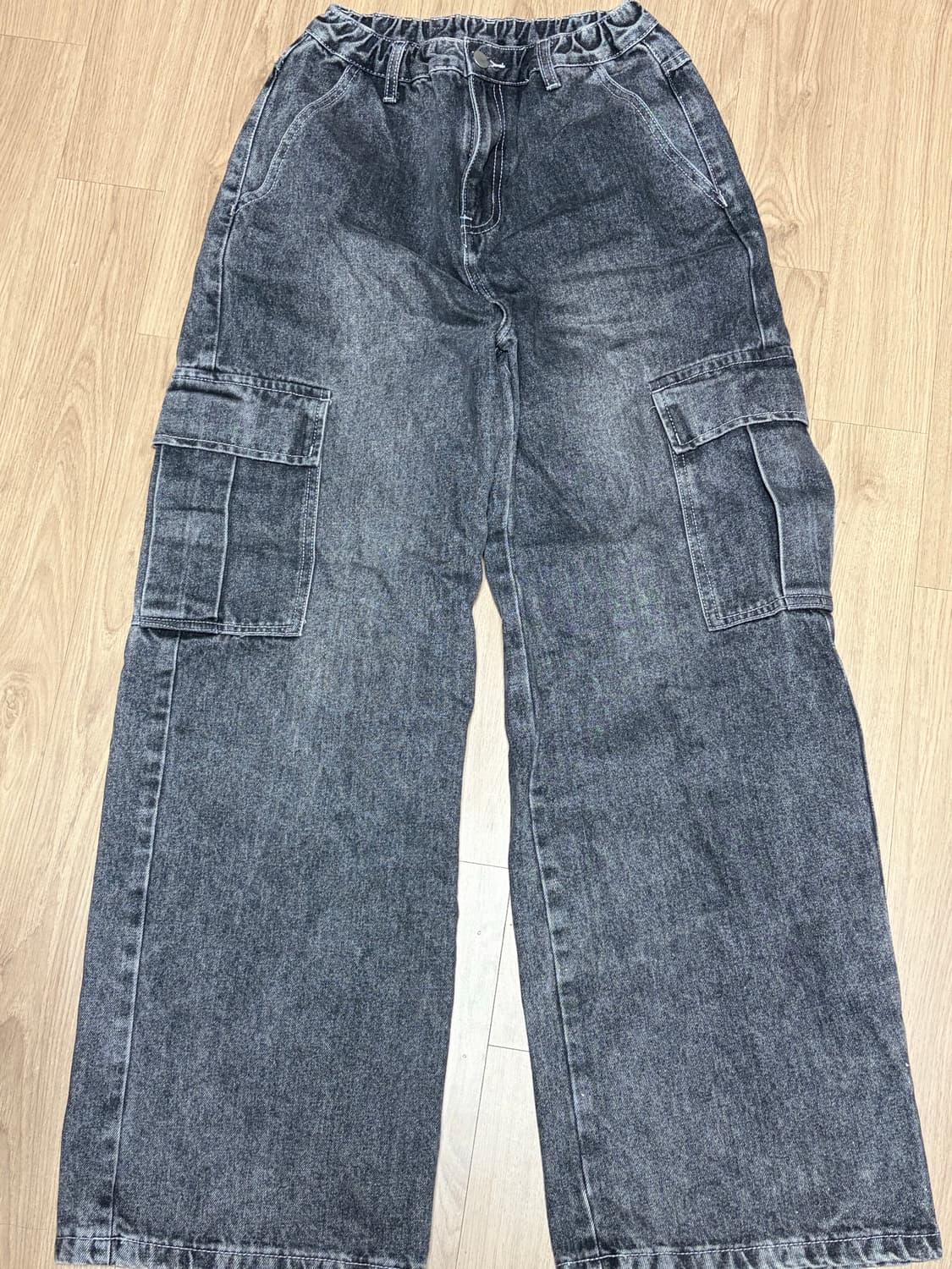 애니원모어 흑청카고팬츠 상품이미지2