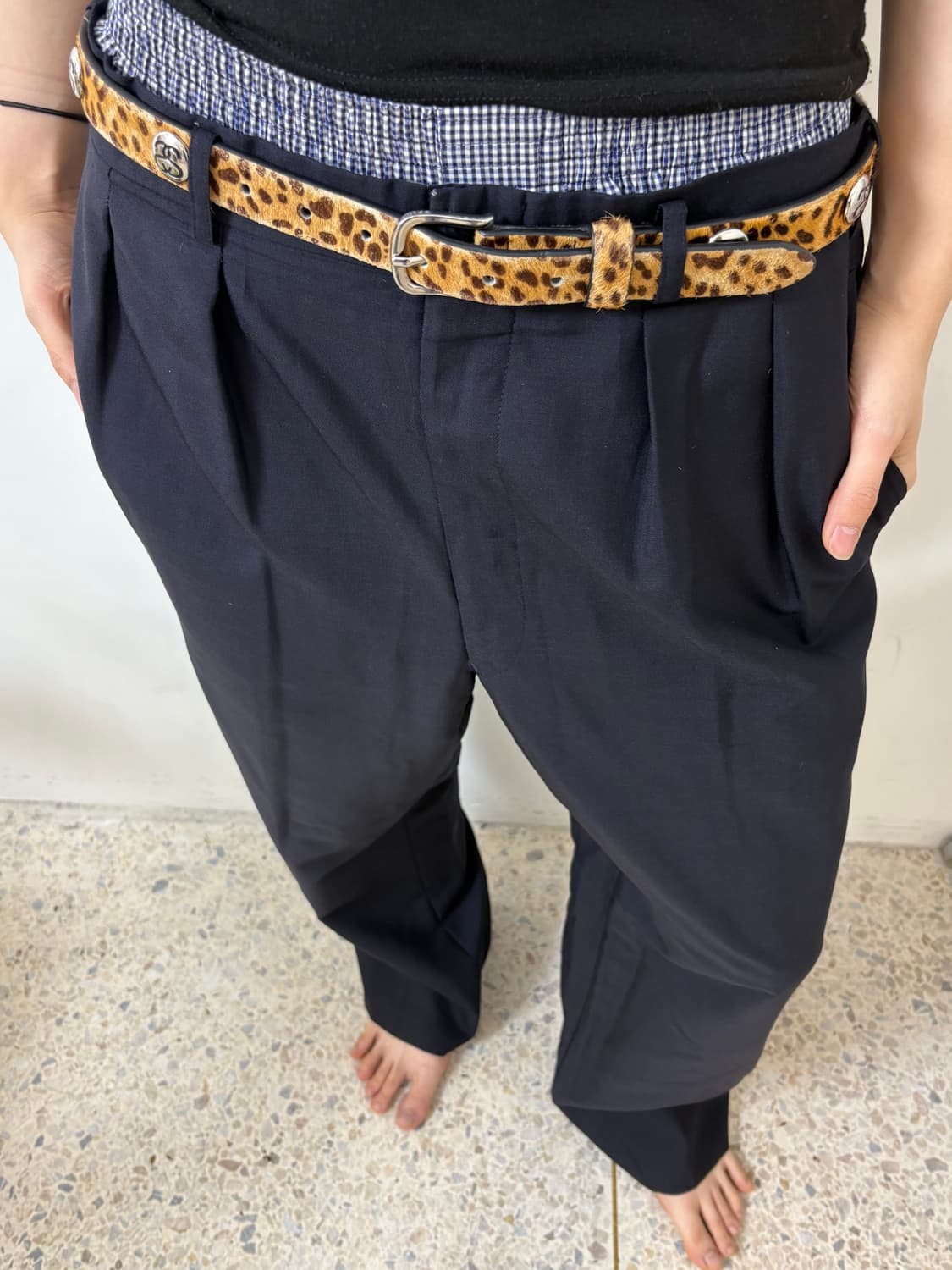 90‘s BURBERRY 투턱 슬랙스 상품이미지2