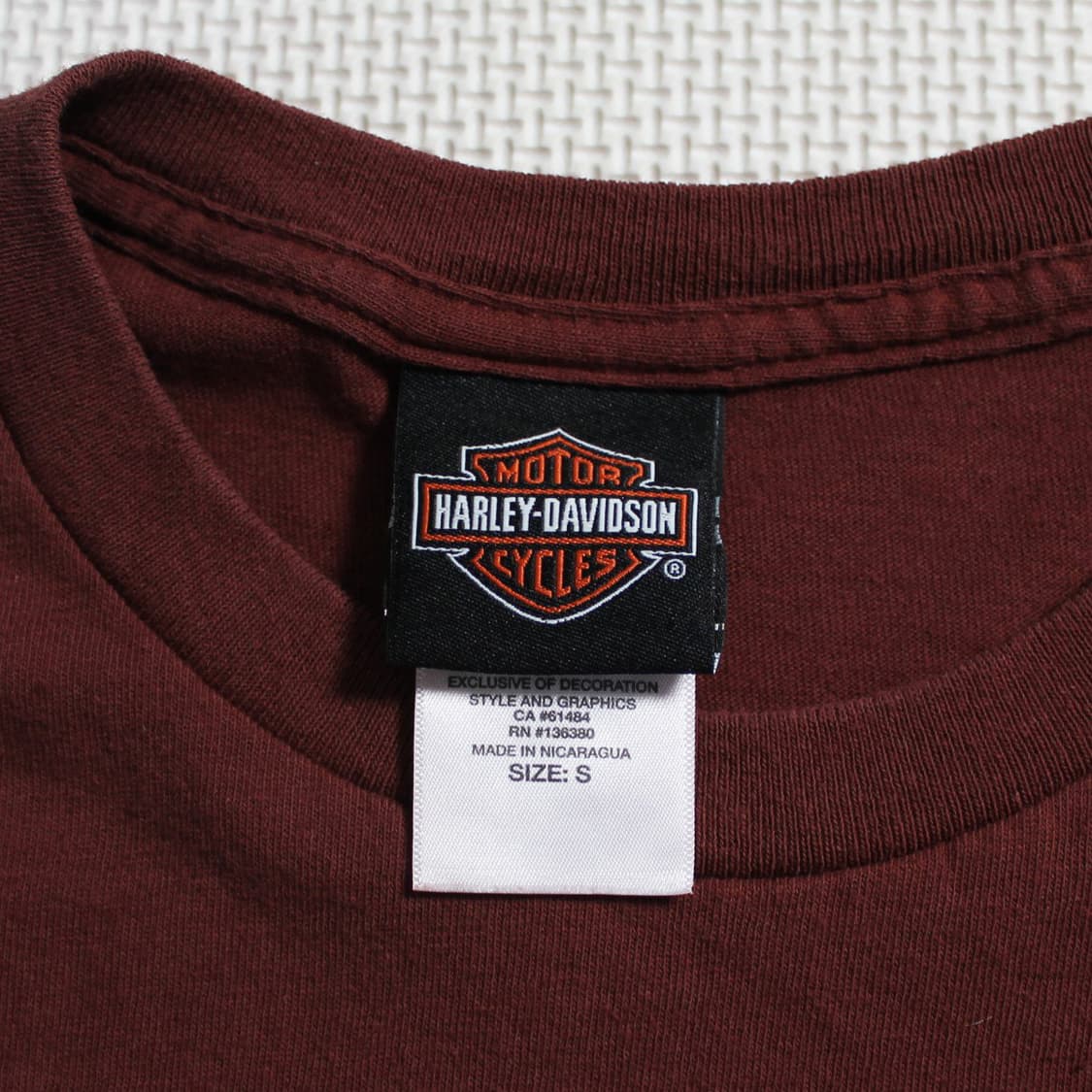 Harley-Davidson 할리 데이비슨 버건디 퀘벡 베캉쿠르 롱슬리브 상품이미지5