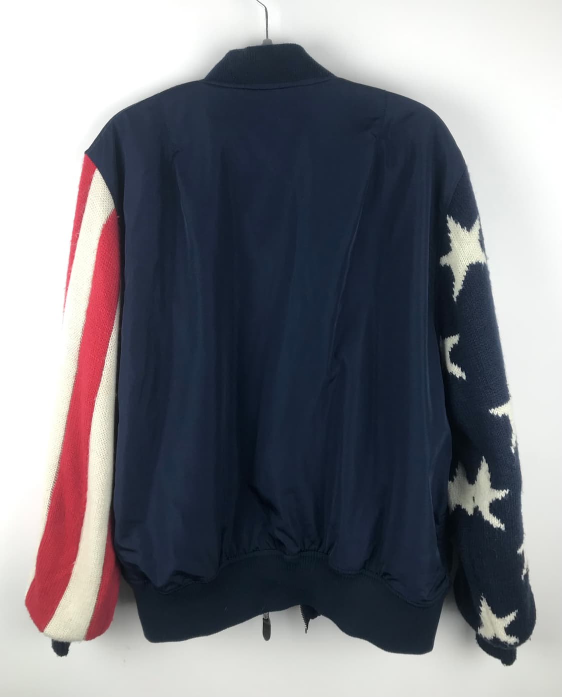 성조기 니트 항공점퍼 집업 블루종 헤링턴자켓 져지트랙탑바람막이 봄버 상품이미지2