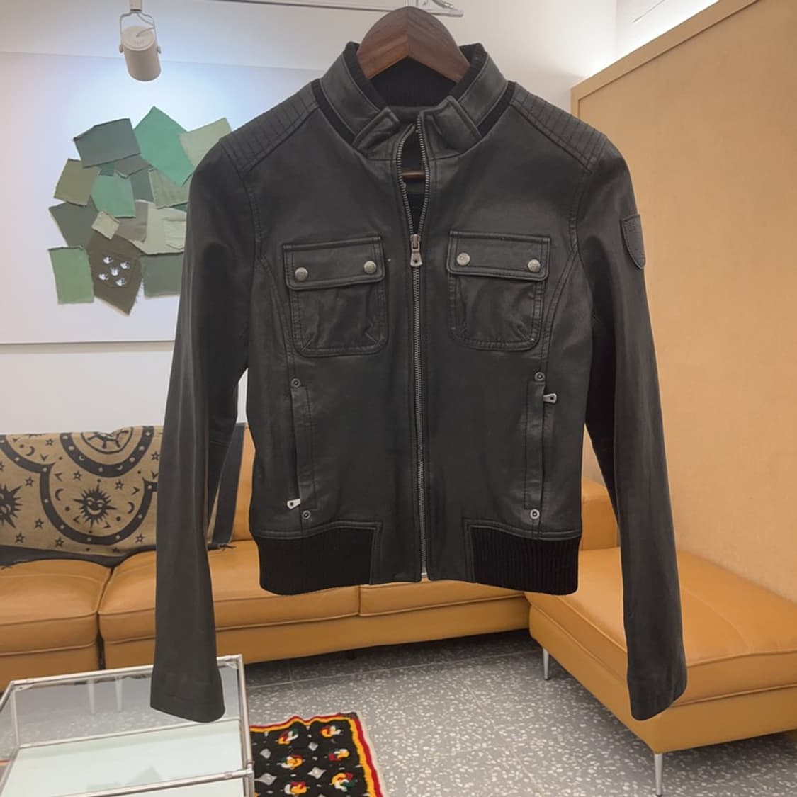 EXR 스트릿 락시크 슬림핏 바이커 라이더 가죽자켓 95 C07773 상품이미지3
