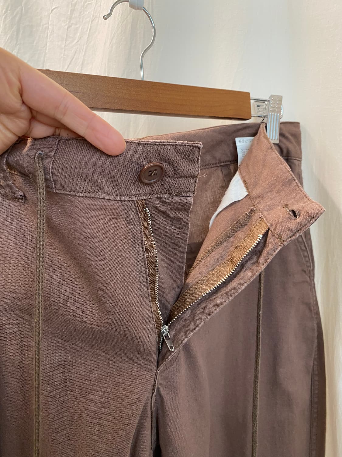 ROCKY MONROE 린넨면 브라운 7부조거팬츠(L) 상품이미지5