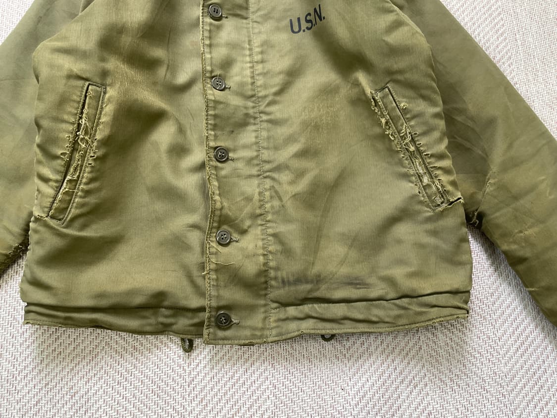 4~50s  og 미 해군 N-1 밀리터리 덱 자켓  상품이미지2