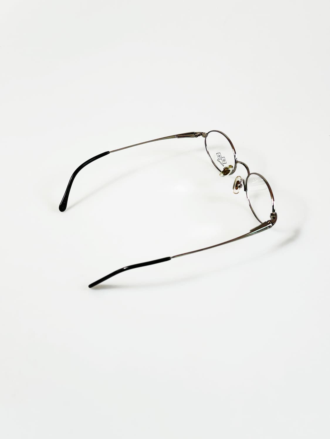 90s ROSSINIS 실버 메탈 슬림 오벌 프레임 빈티지 안경 상품이미지4