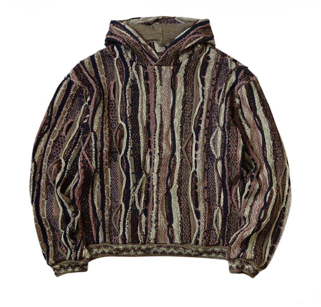 [3]캐피탈 7G 니트 고디 후드 스웨터 그린 카키 상품이미지1