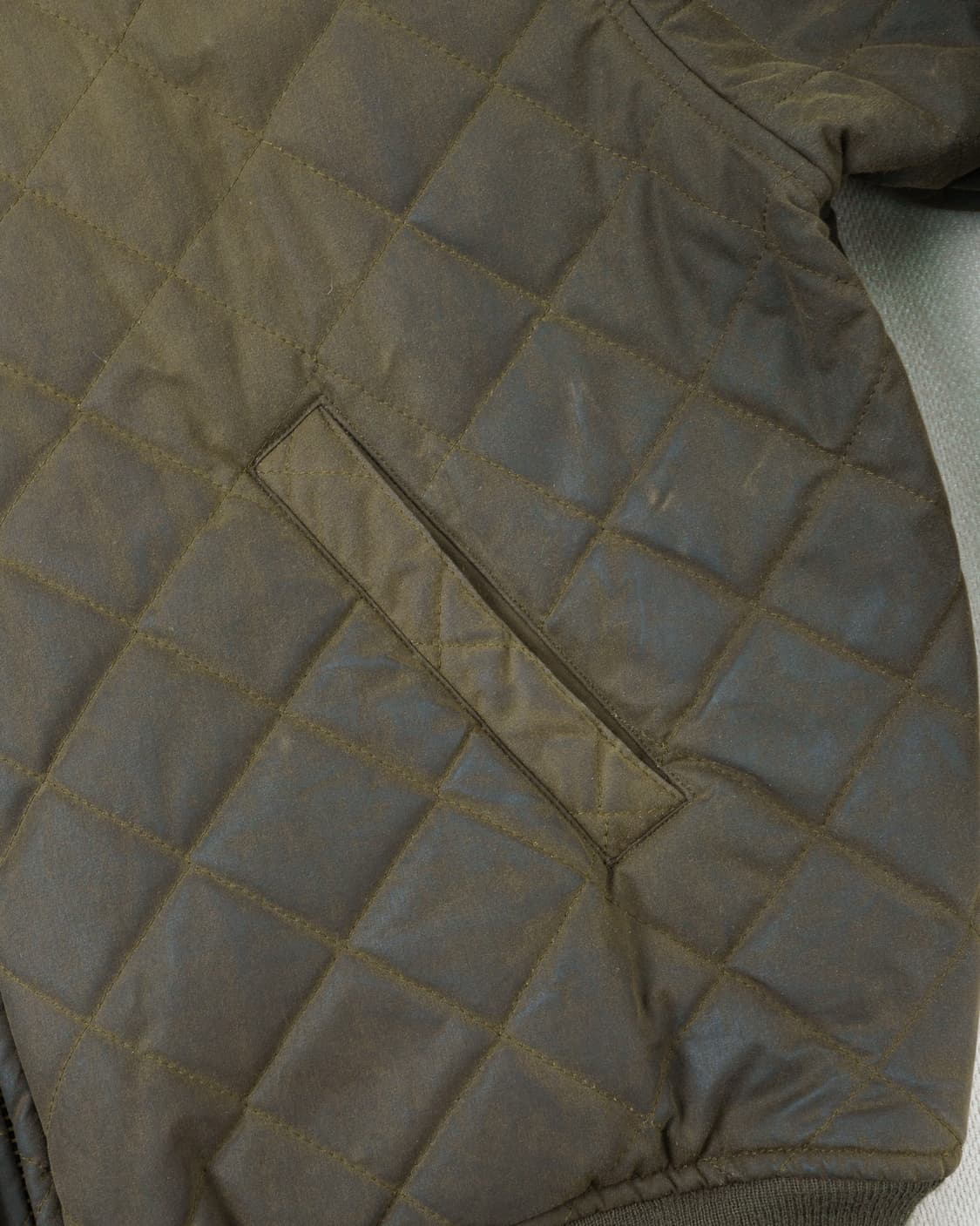 (L) 폴로 왁스 코튼 퀼팅 봄버 자켓 상품이미지6