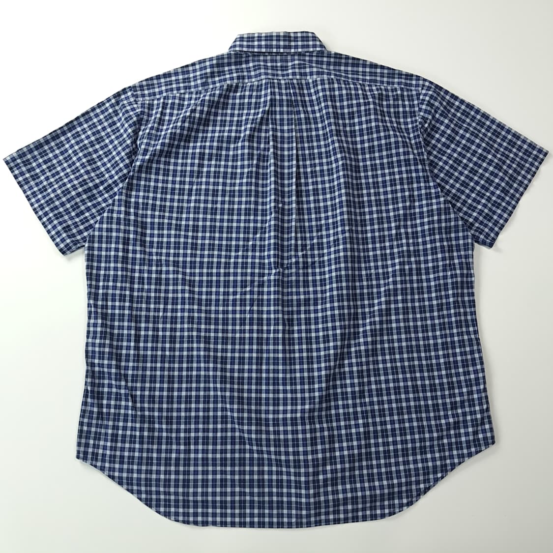 CK673 XL 폴로 90s 딥네이비 스몰타탄체크 반팔 셔츠 남방 상품이미지6