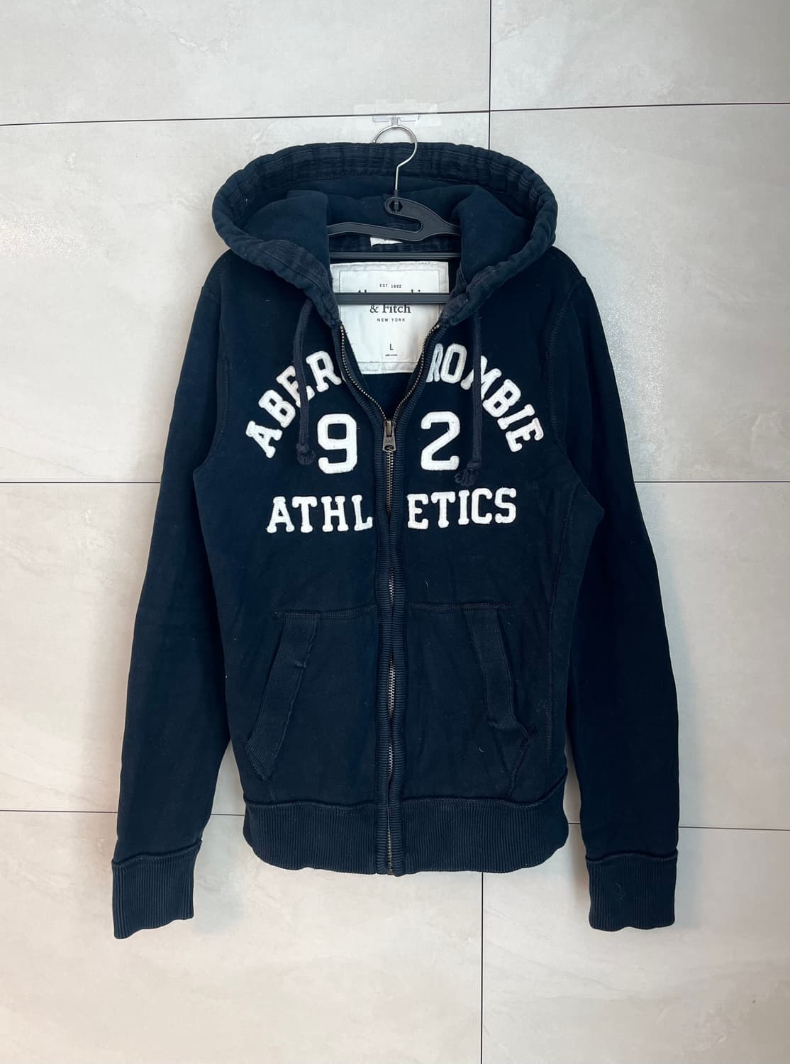 아베크롬비 스펠로고 후드집업 네이비 (L) 상품이미지4
