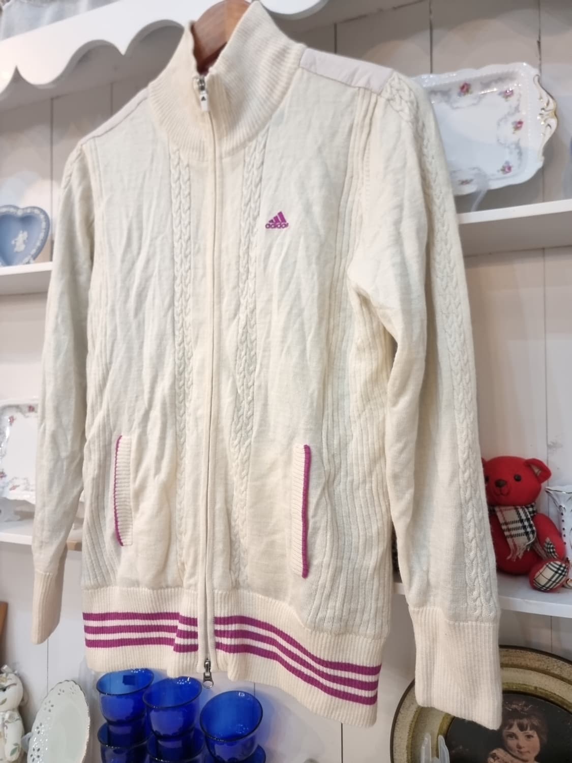 Adidas(아디다스) 투지퍼 케이블 니트 집업 상품이미지4