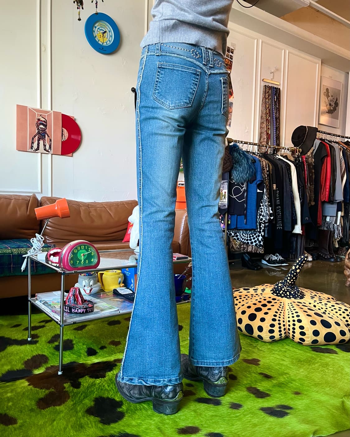 CFLINE JEANS Studs & Gem Flare Jeans 상품이미지3