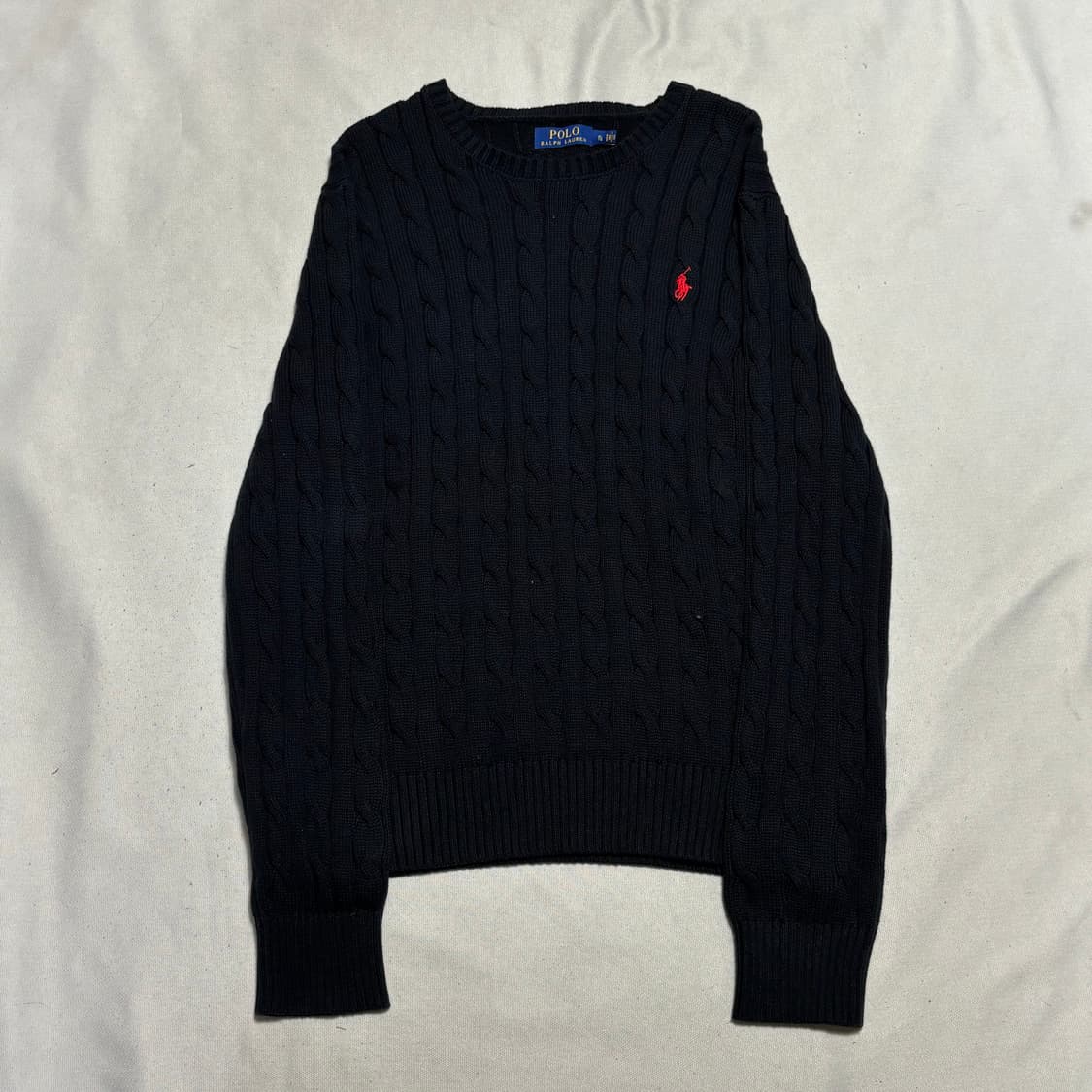 XL 폴로랄프로렌 블랙 케이블 니트  상품이미지2