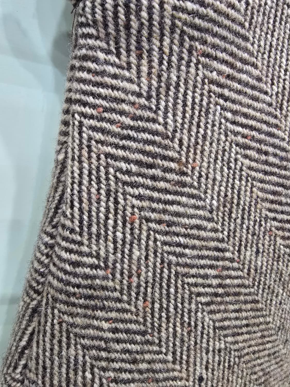 SISLEY HANDMADE 헤링본 브라운 미니스커트 상품이미지5