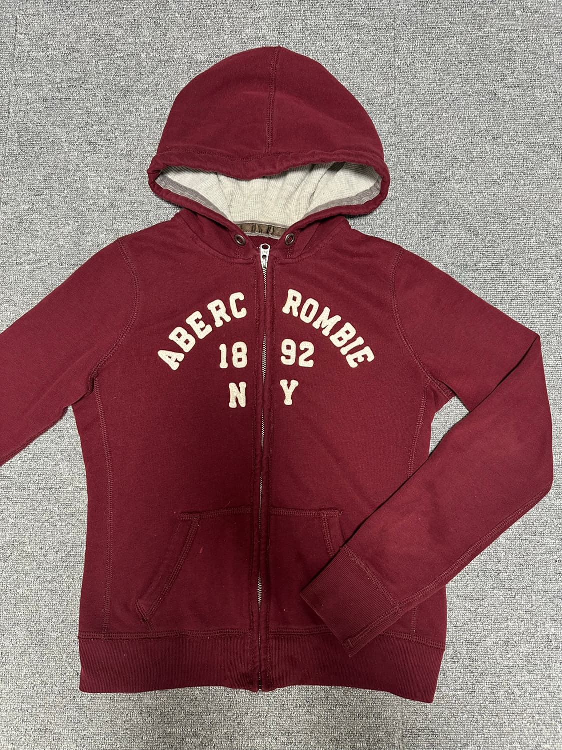 아베크롬비 후드집업 버건디 상품이미지1