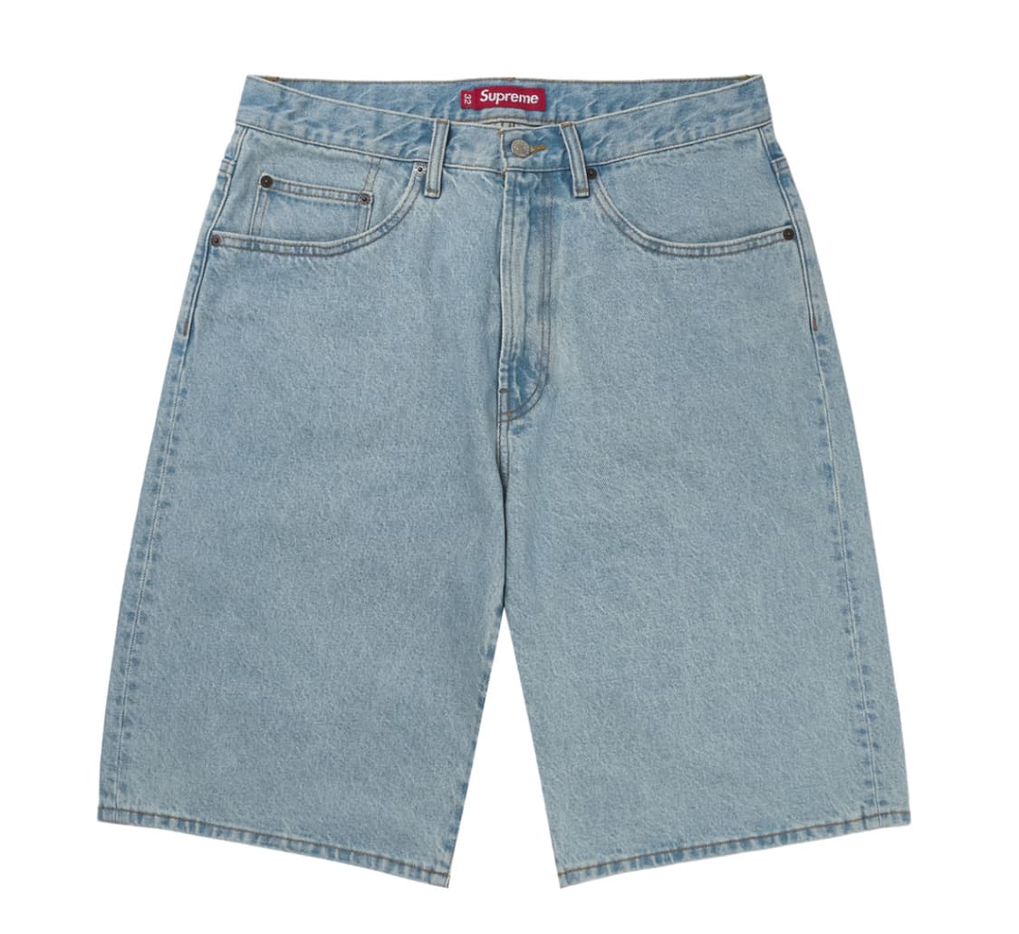 슈프림 배기 쇼츠 데님 반바지 라이트 워시드 인디고 25SS 상품이미지1