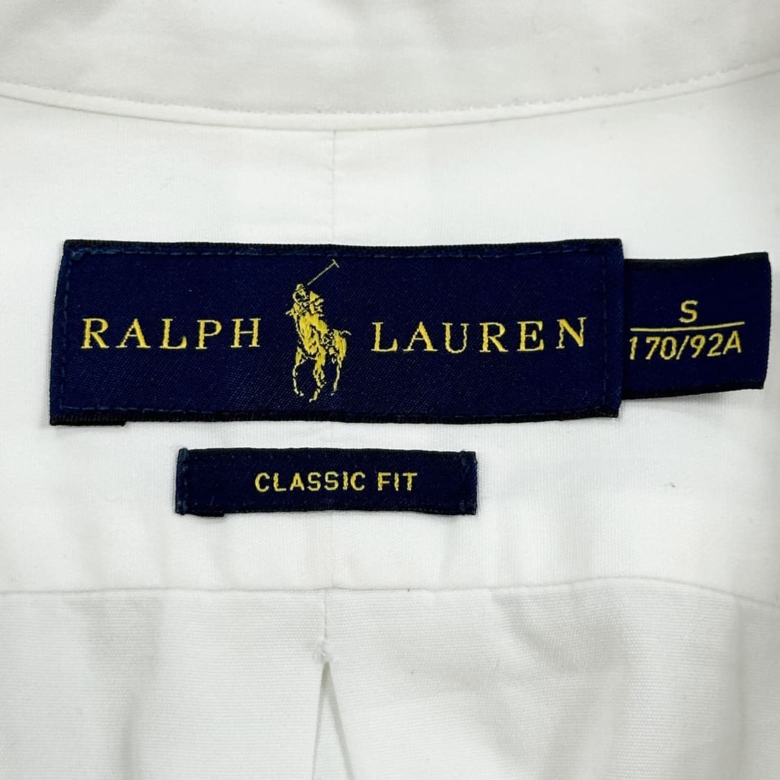 폴로 랄프로렌 클래식핏 솔리드 셔츠 화이트 S 상품이미지5