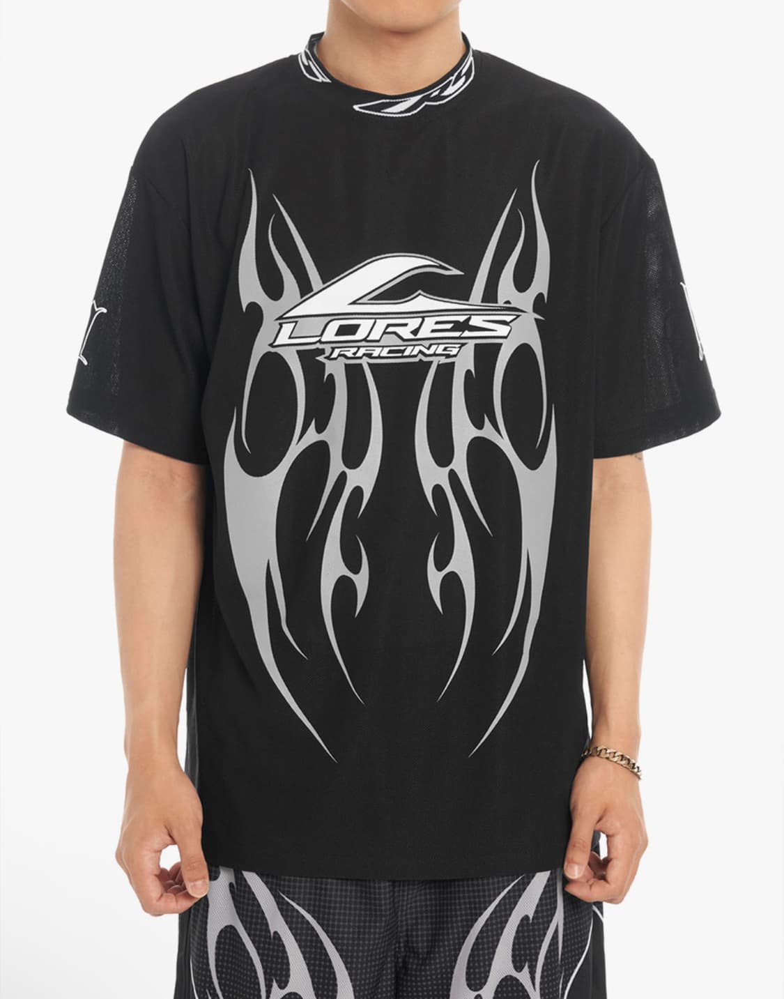 로어즈 블랙 저지 반팔 티셔츠 L 상품이미지3