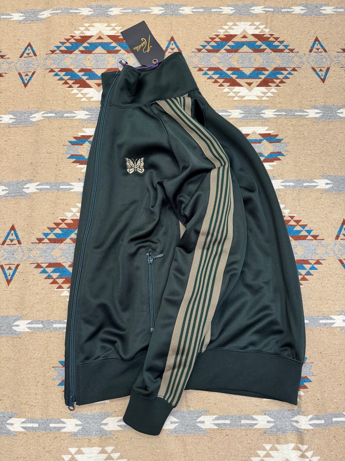 [L] 니들스 x LHP 트랙 자켓 폴리 스무스 다크 그린 상품이미지7