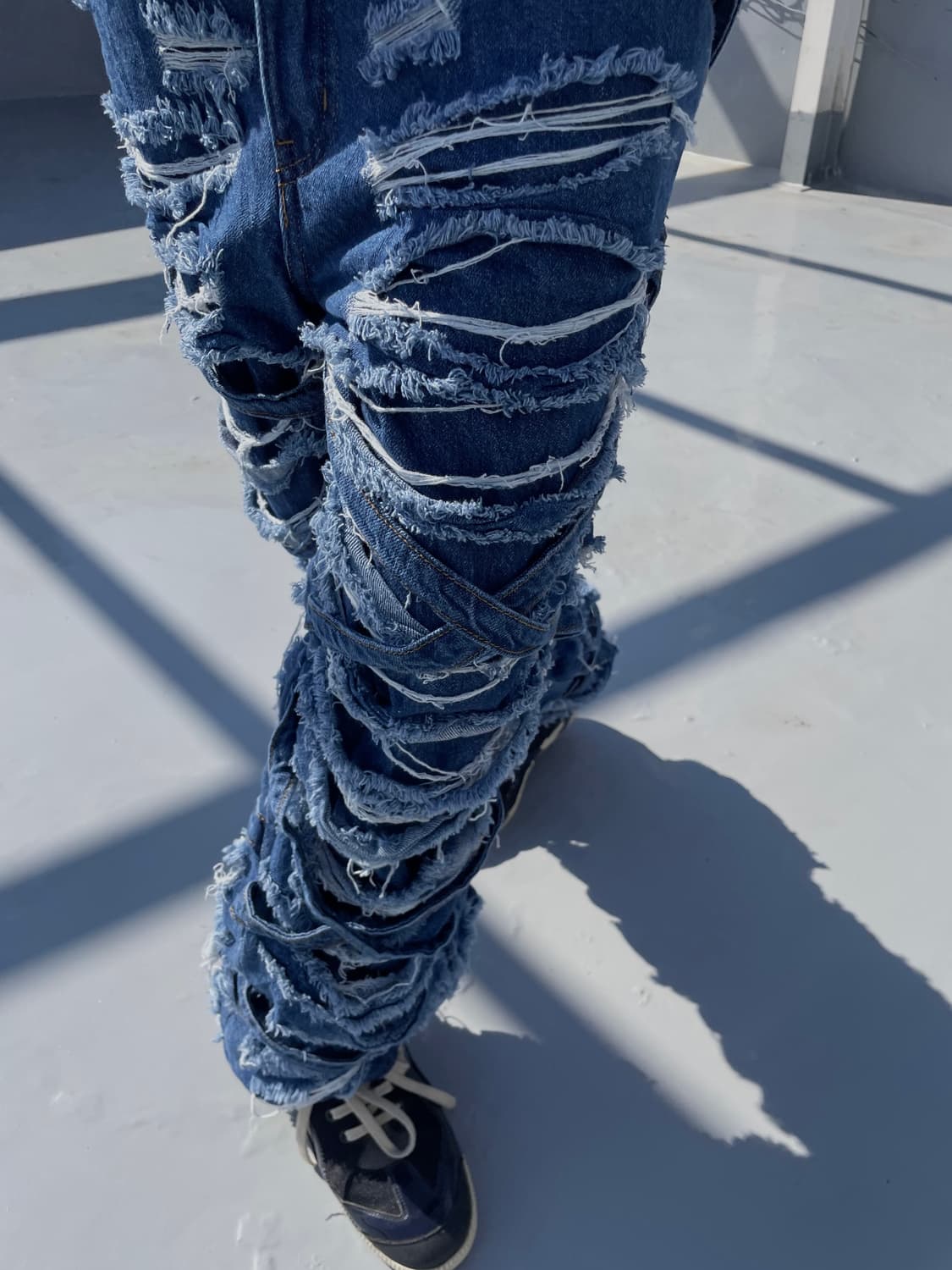 VTG DESTROYED DENIM JEANS 상품이미지1