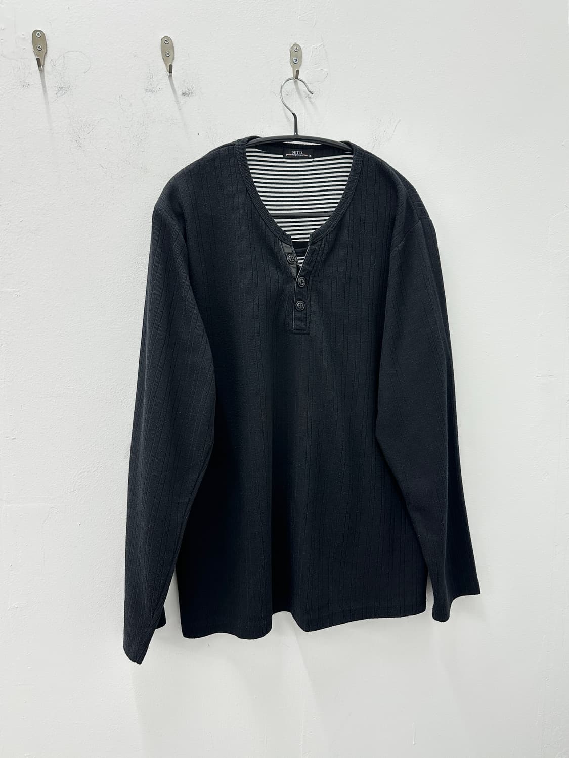 MITEX leather detail layered sleeve 상품이미지2