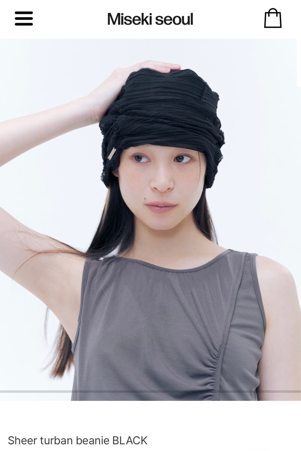 미세키서울 Sheer turban beanie 상품이미지1