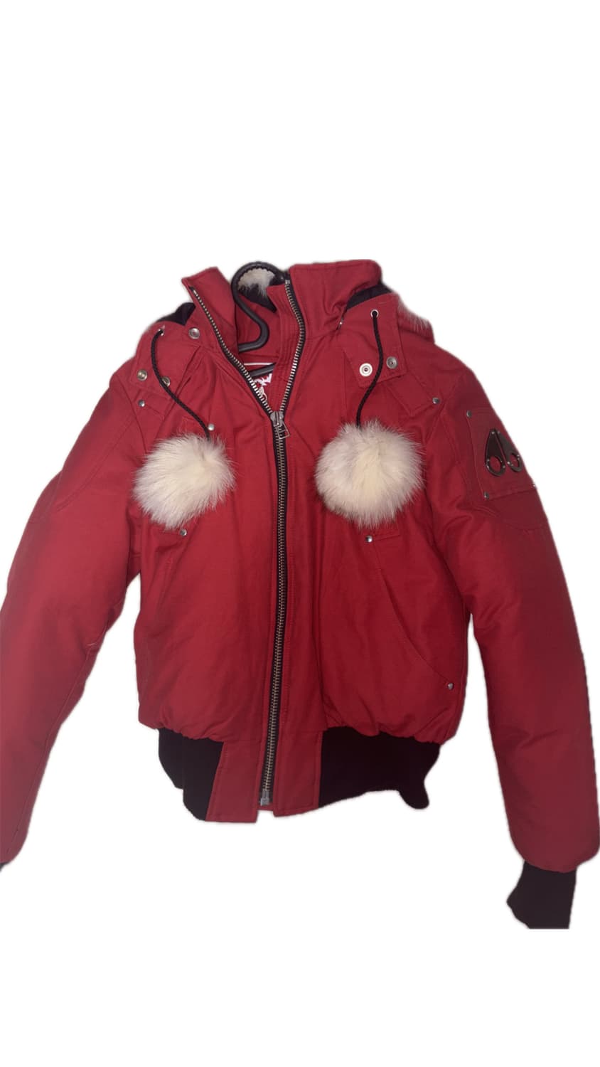 여성 무스너클 데비 봄버 패딩 레드컬러 상품이미지2