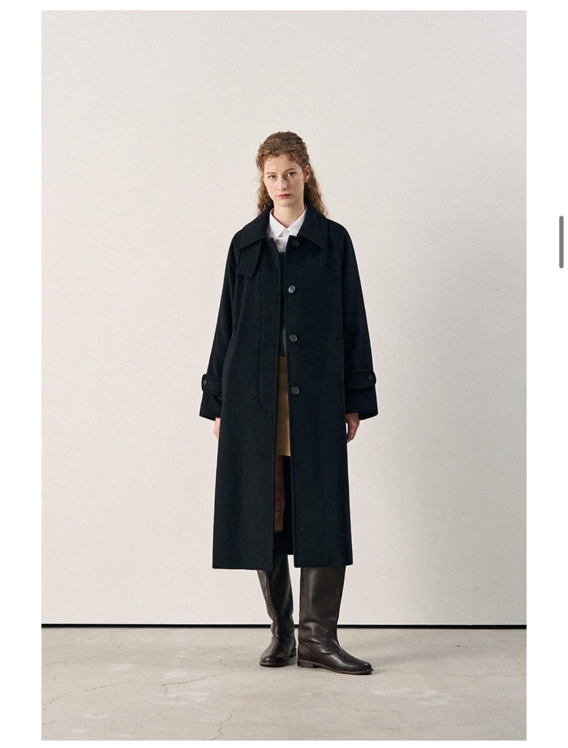 (M) 드로우핏 우먼 소프트 캐시미어 싱글 발마칸 코트 [BLACK] 상품이미지7
