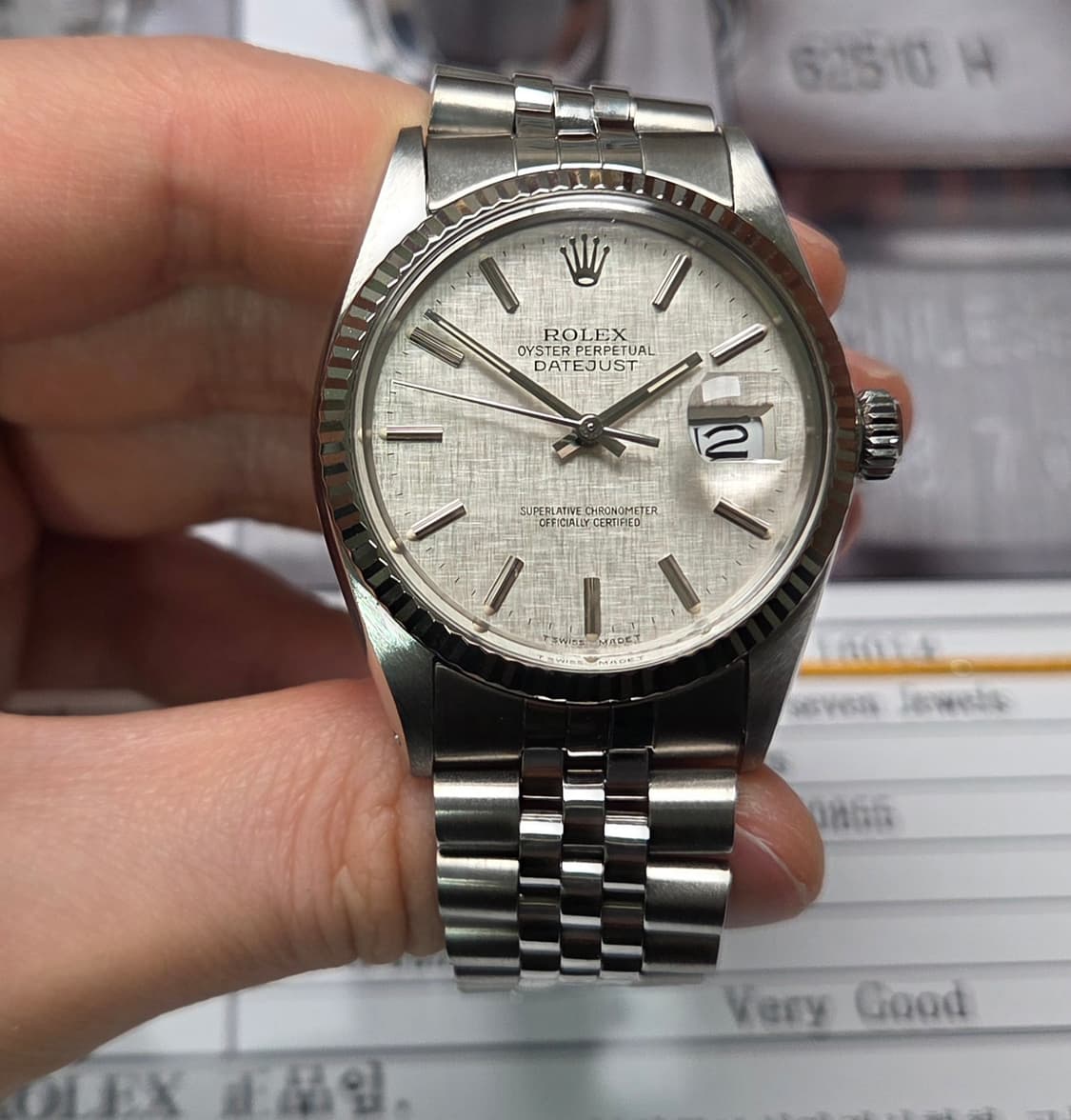 빈티지 롤렉스 데이저스트 16014 실버 보카시 상태최상 쥬빌리줄 ver 상품이미지2