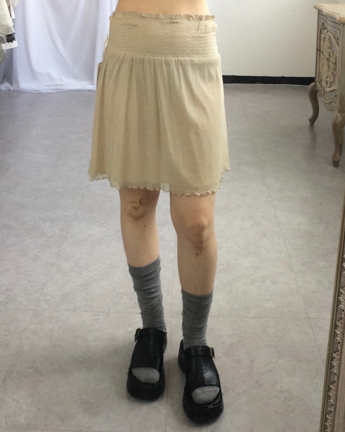 Glitter lace mini skirt 상품이미지4