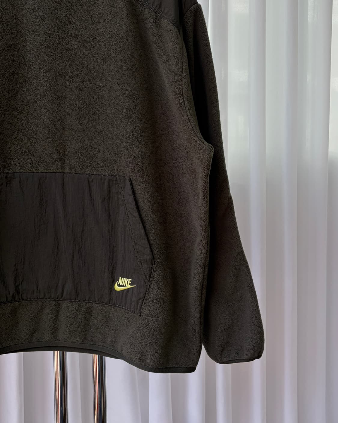 [XL]나이키 기모 플리스 크루넥 맨투맨 카키 상품이미지6