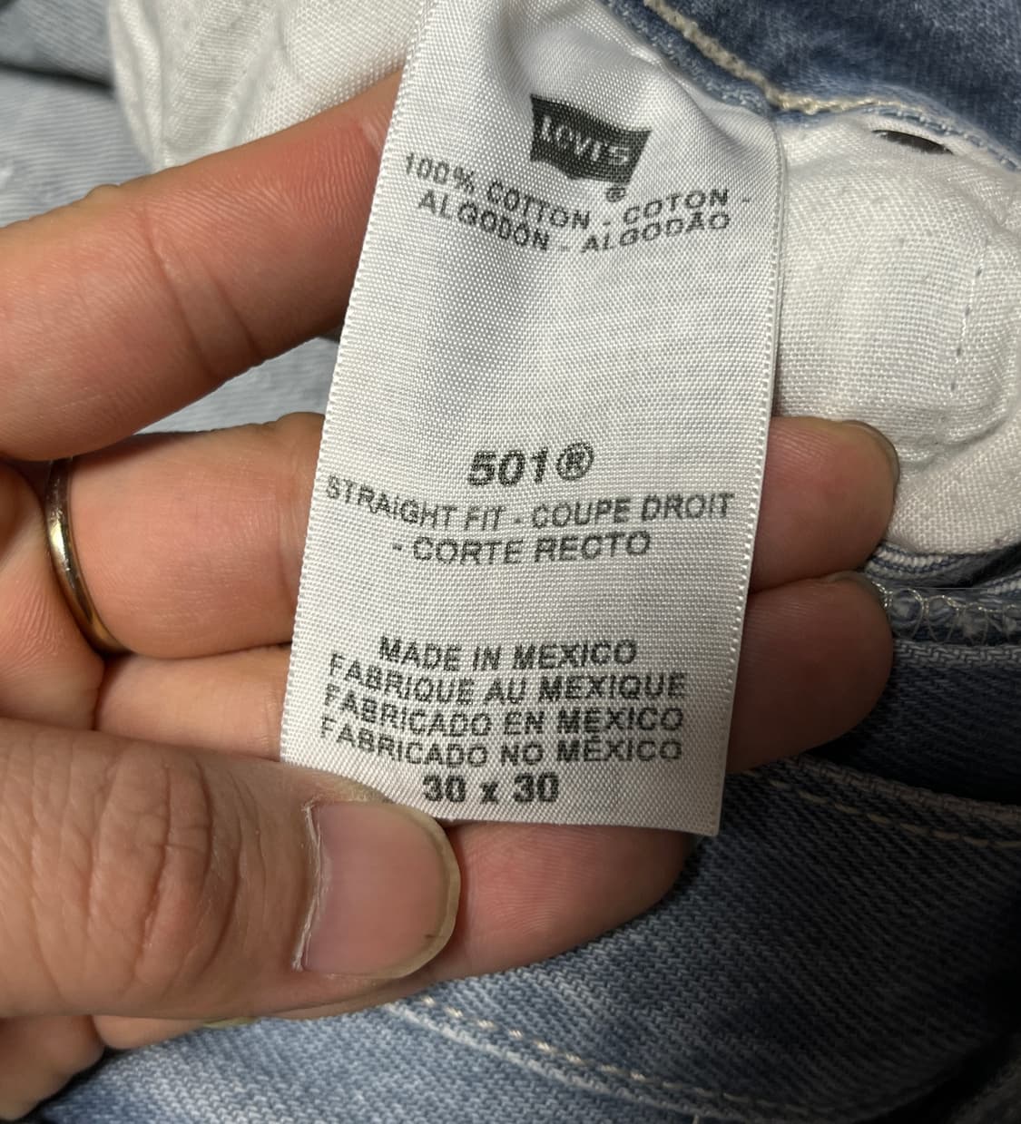 공용 리바이스 501 테이퍼드핏 데님 팬츠 청바지 30  상품이미지8