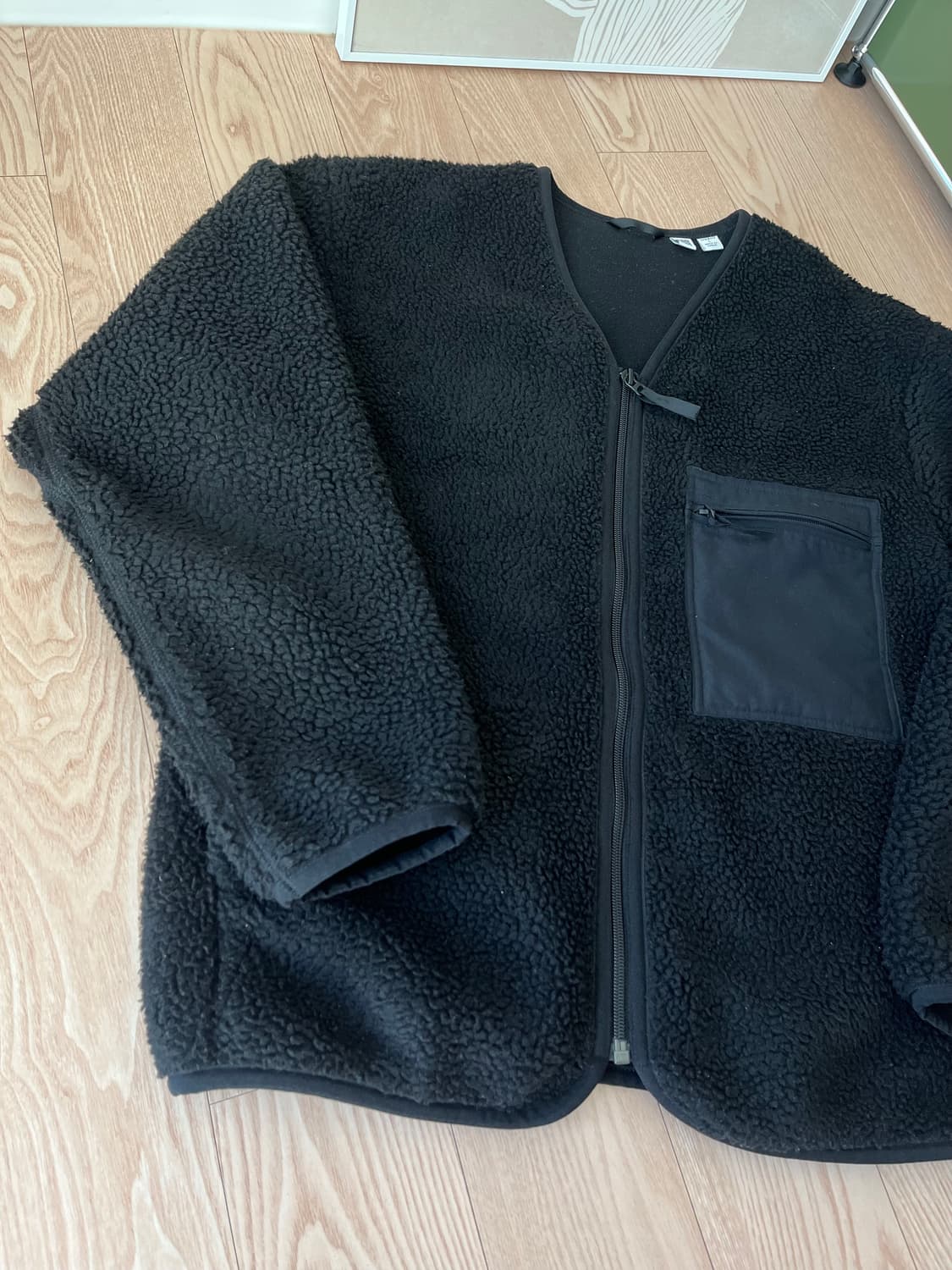 유니클로)) UU라인 제품 V넥 재킷,점퍼 L사이즈 상품이미지3