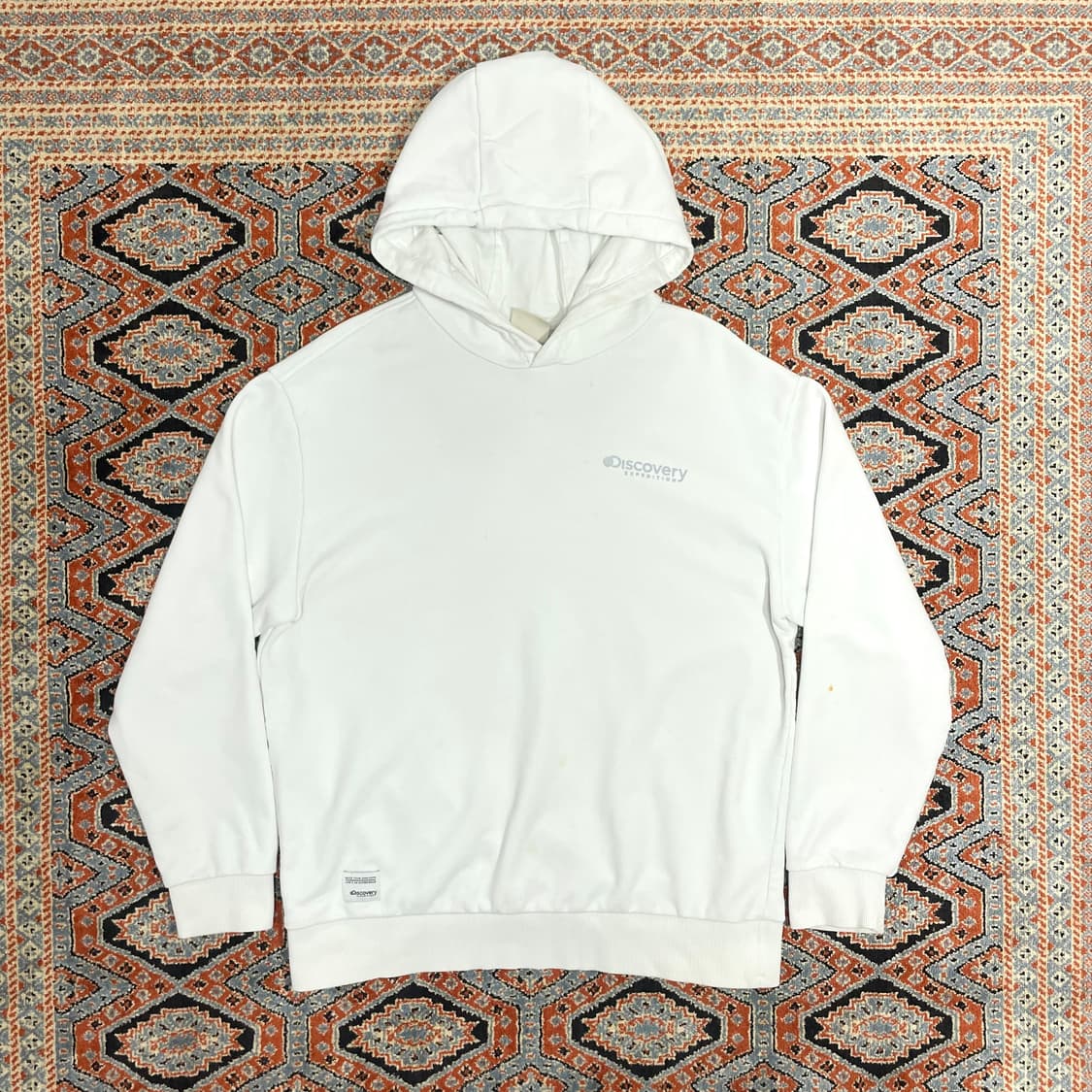 디스커버리 화이트 후드티셔츠 여성100 상품이미지1