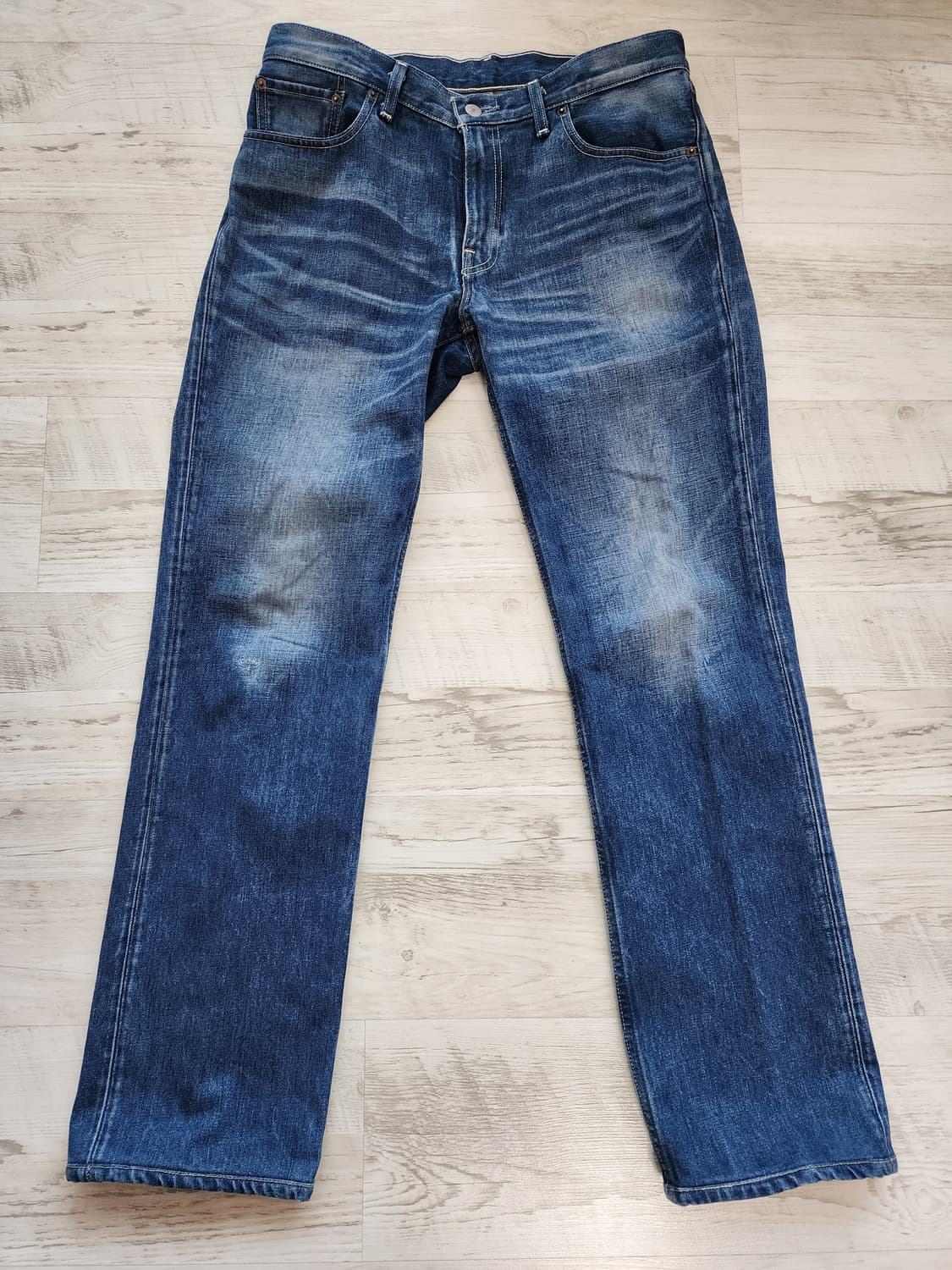 LEVIS 리바이스 502 일본산 셀비지 워싱 데님 팬츠. W34 청바지 상품이미지1