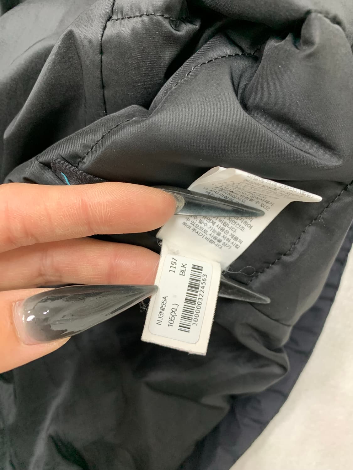 노스페이스 블랙 경량패딩 #367 상품이미지7